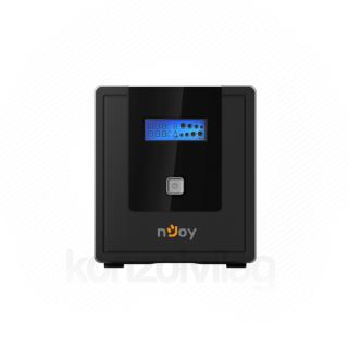 NJOY Szünetmentes  1000VA - Cadu 1000 (2 Schuko, line-interaktív, USB menedzsment, RJ11/45 vonalvédelem(1Gb/s), fekete) 