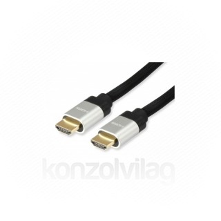 Equip Kábel - 119380 (HDMI2.1 kábel, apa/apa, 8K/60Hz, eARC, VRR, QMS, QFT, ALLM, DSC, aranyozott, 1m) 