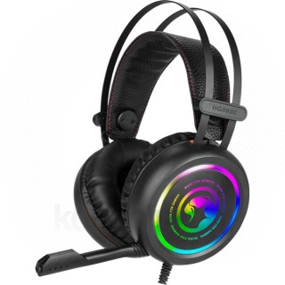 Marvo Fejhallgató - HG8930 (PS4/XBOXONE/PC, mikrofon, 3.5mm jack+USB, hangerősz., nagy-párnás, 2,2m kábel, fekete, RGB) 