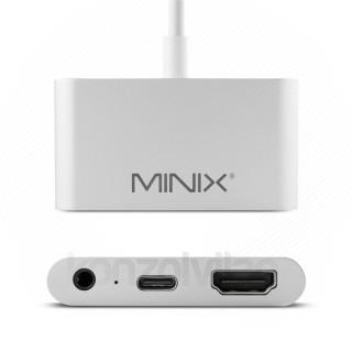 MINIX Átalakító - NEO C-HA (USB-C TO 4K @ 60Hz HDMI + 3.5mm AUDIO JACK ADAPTER) 