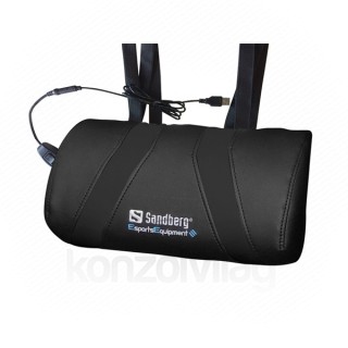 Sandberg Gamer Masszázs Párna - USB Massage Pillow (USB, másszázs funkció, 2 sebesség fokozat, fekete) 