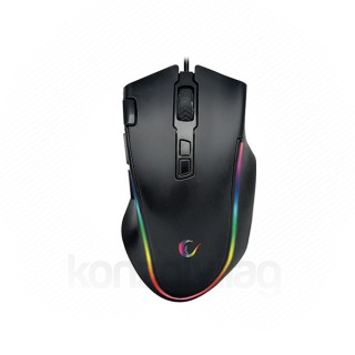 Rampage Egér Gamer - SMX-G72 GREEDY RGB (4800DPI, 8 gomb, makro, RGB LED, 1,7M kábel, fekete) PC