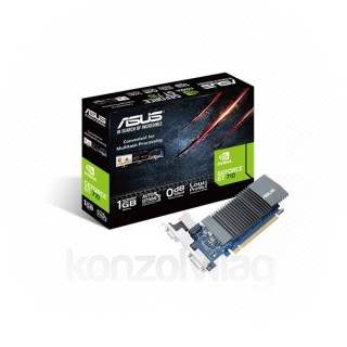 Asus Videókártya - nVidia GT710-SL-1GD5 (1024MB, DDR3, 32bit, 954/5012Mhz, DVI, HDMI, D-Sub, Passzív hűtés) 