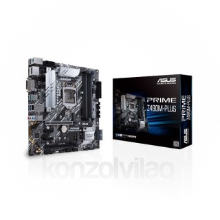 Asus Alaplap - Intel PRIME Z490M-PLUS s1200 (Z490, 4xDDR4 4400MHz, 5xSATA3, 2xM.2, RAID, 6xUSB2.0, 8xUSB3.2) PC