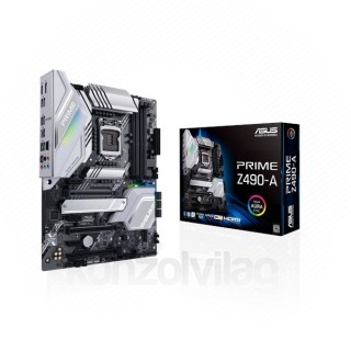 Asus Alaplap - Intel PRIME Z490-A s1200 (Z490, 4xDDR4 4800MHz, 6xSATA3, 2xM.2, RAID, 6xUSB2.0, 9xUSB3.2) 