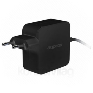 APPROX Telefon töltő  - 1db Type-C (USB-C) csatlakozó, 45W, 1.1m kábel, Fekete Otthon