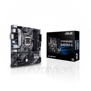 Asus Alaplap - Intel PRIME B460M-A s1200 (B460, 4xDDR4 2933MHz, 6xSATA3, RAID, 2x M.2, 6xUSB2.0, 6xUSB3.2) PC