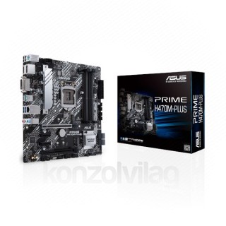 Asus Alaplap - Intel PRIME H470M-PLUS s1200 (H470, 4xDDR4 2933MHz, 5xSATA3, 2x M.2, RAID, 6xUSB2.0, 8xUSB3.2) PC