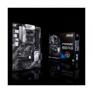 Asus Alaplap - AMD PRIME B550-PLUS AM4 (B550, 4xDDR4 4800MHz, 6xSATA3, 2x M.2, Raid, 6xUSB2.0, 8xUSB3.2) 