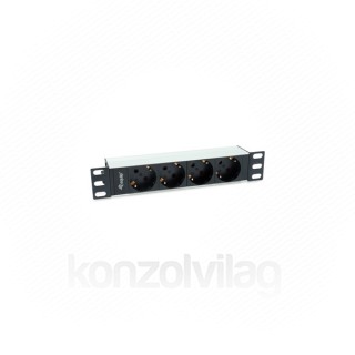 Equip Rack Kiegészítő - 333311 (Hálózati elosztó (PDU), 10", 4 x Schuko, Max.: 3500W, alumunium, fekete) 