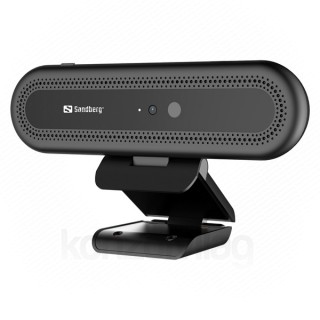 Sandberg Webkamera - Face Recognition Webcam (1920x1080 képpont, 2 Megapixel, 30 FPS, 90° látószög; USB 2.0, mikrofon) PC