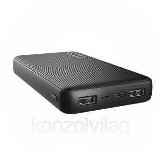 Trust Akkubank - Primo Compact Powerbank (15000mAh; 15W USB-C + 12W 2xUSB; fekete) Mobil