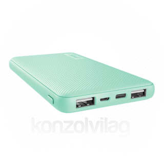 Trust Akkubank - Primo Ultra-thin Powerbank (10000mAh; 15W USB-C + 12W 2xUSB; menta) Mobil