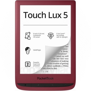 POCKETBOOK e-Reader - PB628 LUX5 piros (6"E Ink Carta, Cpu: 1GHz,512MB,8GB,1500mAh, wifi,mSD, kép megvilágítás) 
