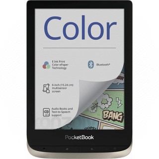 POCKETBOOK e-Reader - PB633 COLOR (6"E Ink Kaleido, Cpu: 1GHz,512MB,16GB,1500mAh, BT,mSD, kép megvilágítás) 