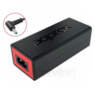 APPROX Notebook adapter 90W - HP laptopok számára, 19,5VDC 4.73A, Plug: 4.5x3mm, Fekete 