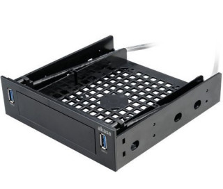 Akasa 5,25" mounting tray with 2xUSB3.0 ports Black PC