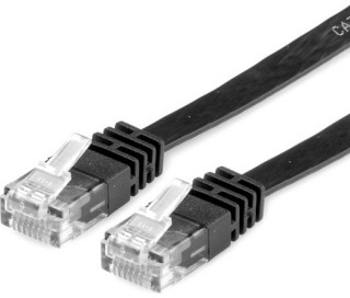 Kábel  Value UTP CAT6 lapos kivitel, Fekete 1m PC