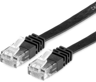 Kábel  Value UTP CAT6 lapos kivitel, Fekete 1m 