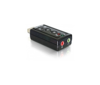 SOUND CARD DELOCK USB Hangkártya 7.1 Fekete (61645) 