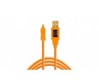 TetherPro USB A to Mini-B 8pin 1 (0,3m) ORG PC