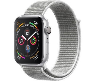 Apple Watch 4 44mm ezüst kagylófehér sportpánttal 