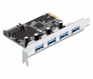 EXT Delock PCI-E x1 - 4 portos USB3.0 IO vezérlő PC