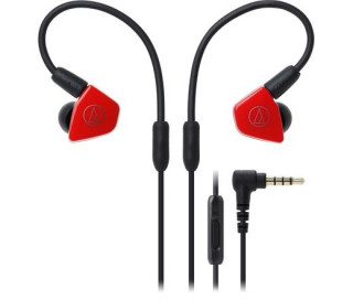 Audio-Technica ATH-LS50iSRD piros-fekete sport fülhallgató headset 