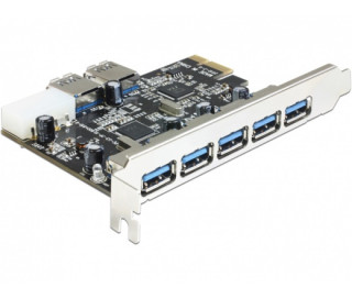 EXT Delock PCI-E x1 - 5+2 portos USB3.0 IO vezérlő PC