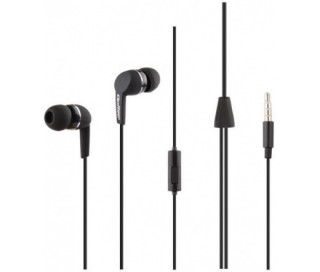 Qoltec 50802 fekete mikrofonos in-ear fülhallgató Mobil