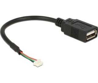 Delock Cable USB 2.0 pin header female 1.25 mm 4 pin > USB 2.0 Type-A female 15 cm 