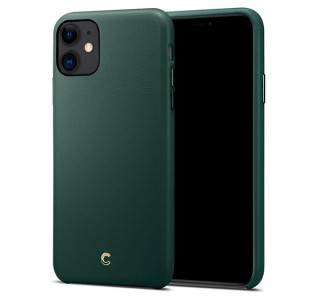 Spigen Ciel Cyrill Apple iPhone 11 Forest Green, bőr tok, zöld Mobil