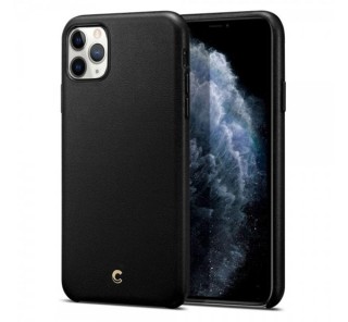 Spigen Ciel Cyrill Apple iPhone 11 Pro Max bőr tok, fekete Mobil