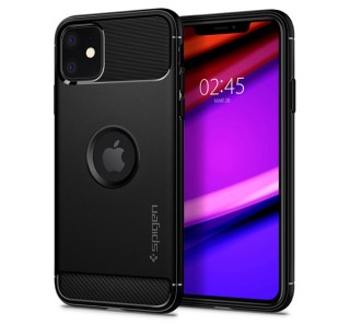 Spigen SGP Rugged Armor Apple iPhone 11 Matte Black hátlap tok 