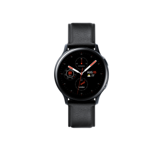Samsung R830 Galaxy Watch Active 2 okosóra, 40mm, rozsdamentes acél, fekete 