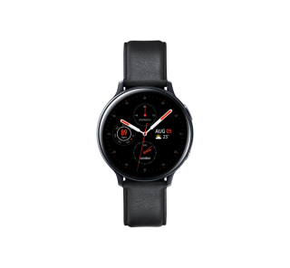 Samsung R820 Galaxy Watch Active 2 okosóra, 44mm, rozsdamentes acél, fekete 