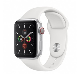 Apple Watch Series 5 GPS+Cellular okosóra, 40mm, Alumínium, ezüst/fehér Mobil