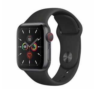 Apple Watch Series 5 GPS+Cellular okosóra, 40mm, Alumínium, asztroszürke/fekete Mobil