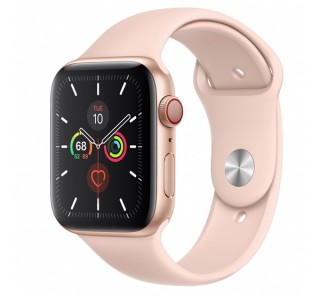 Apple Watch Series 5 GPS+Cellular okosóra, 44mm, Alumínium, Arany/Rózsaszín homok Mobil