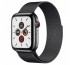 Apple Watch Series 5 GPS+Cellular okosóra, 44mm, Rozsdamentesacél, asztroszürke/fekete milánói szíj thumbnail