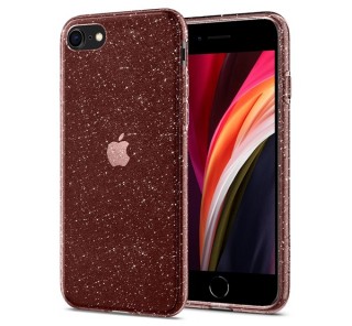 Spigen Liquid Crystal Glitter Apple iPhone SE(2020)/8/7 Rose Quartz tok, átlátszó Mobil