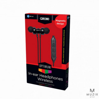 GRIXX OPTIMUM - Bluetooth fülhallgató mágneses fejjel - Fekete 