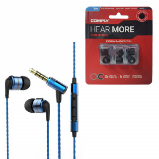 SOUNDMAGIC E80C - In-Ear fülhallgató headset + Comply T-400 ASST - Blue 