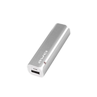 AWEI P90K - Mini powerbank 2600mAh - Ezüst 