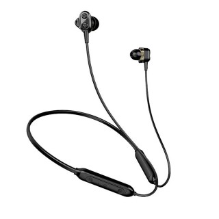 UIISII BN90J - Bluetooth 5-ös nyakpántos sport fülhallgató oldalanként két meghajtóval és IPX4-es védelemmel - Fekete PC