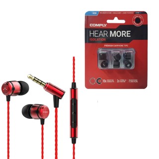 SOUNDMAGIC E50C - In-Ear fülhallgató headset + Comply T-400 ASST - Piros 