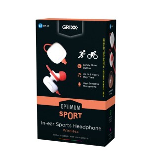 GRIXX OPTIMUM SPORT - Bluetooth fülhallgató - Fehér PC