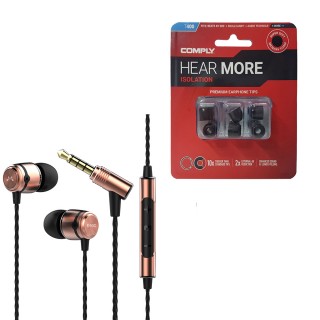 SOUNDMAGIC E50C - In-Ear fülhallgató headset + Comply T-400 ASST - Gold Mobil