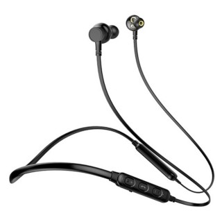 AWEI G20BL  - Hosszú üzemideju Dual meghajtós In-ear Bluetooth Sport fülhallgató headset - Fekete 