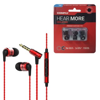 SOUNDMAGIC E80C - In-Ear fülhallgató headset + Comply T-400 ASST - Piros Mobil